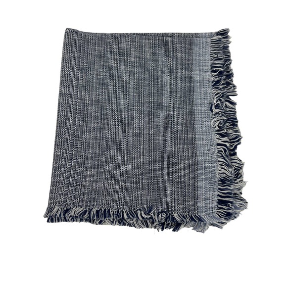 JABARA The Cottages Napkins Woven Cotton Navy Blue and White 14 x 14 Set of 3 - Picture 5 of 6